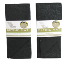 2 Pack Black Dish Drying Mat Microfiber Dishes Glass Cups Free Shipping - £7.90 GBP