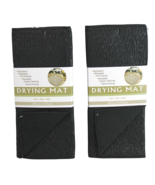 2 Pack Black Dish Drying Mat Microfiber Dishes Glass Cups Free Shipping - $9.89