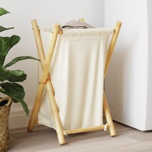  Laundry Basket Cream White 16.3"x14.2"x25" Bamboo - €91,68 EUR