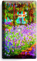Irises Garden Claude Monet Painting Phone Telephone Wall Plate Covers Art Decor - £9.58 GBP