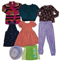 Girls 5 6 Clothes Lot 8pc OshKosh Corduroy Jumper Tahari Dress Chenille Sweater - $45.06