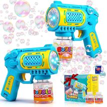 Interactive Bubble Gun Set for Kids - Rechargeable, Safe &amp; Super Fun Out... - $39.55