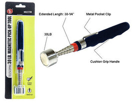 30lb Telescopic Magnetic Pick-up Tool Extend 7&quot; to 30&quot; Long Stainless Steel - £7.51 GBP