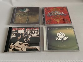 Nickelback Bon Jovi Fleetwood Mac Santana Rock &amp; Roll CD Lot of 4 Used - £10.25 GBP