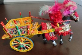 Vintage Sicilian Horse Mule Cart Italy Miniature Souvenir - $541.26 MXN