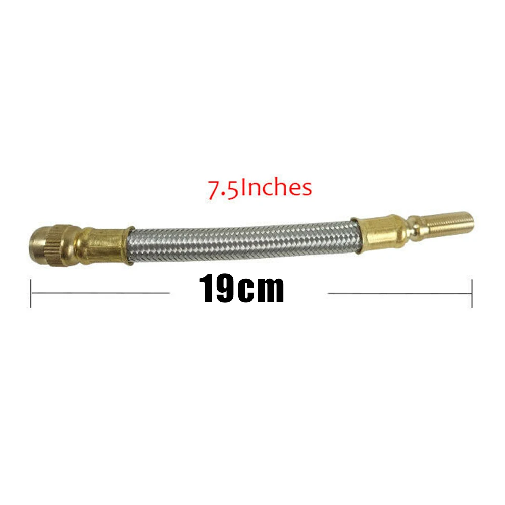 Flexible Air Tyre Valve Extension Adaptor for Motorcycle, Auto, Car, Motorbike - £11.18 GBP
