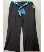Style&amp;co. Pants Womens 16W Black Cotton Stretch Pockets Flare Leg Flat F... - £18.20 GBP