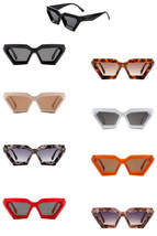 Retro Square Chunky Cat Eye Fashion Sunglasses - £12.99 GBP