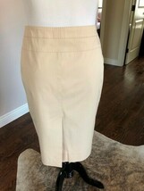 EUC MOSCHINO Cotton Blend Beige Pencil Skirt SZ US 10 Made in Italy - $2,210.09 MXN