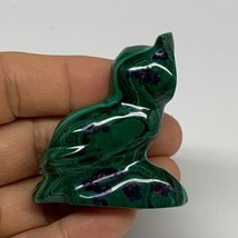 58.8g, 2&quot;x1.8&quot;x0.7&quot; Natural Solid Malachite Penguin Figurine @Congo, B32747 - £45.53 GBP