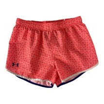 Under Armour Girls Youth Shorts Size YXL Coral Heatgear No Liner 2.5&quot; In... - $18.54