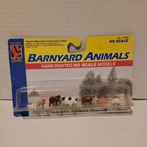 Life-Like Trains Barnyard Animals Hand Painted HO Scale Models 7 Peices  - $5.95