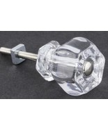 Set of 4 CLEAR Glass Cabinet Knobs Drawer Pulls Antique Depression Era S... - $450.03 MXN