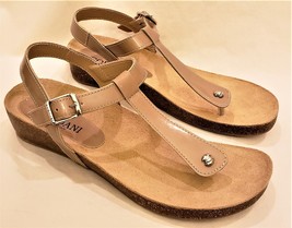CORDANI Made in Italy Sandals Gene Cork Wedge Sz.EU-40/US-9 Tan Patent L... - $69.97