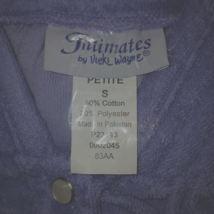 INTIMATES BY VICKI WAYNE LADIES LAVENDER LONG SNAP FRONT TERRY ROBE-PS-N... - $17.99