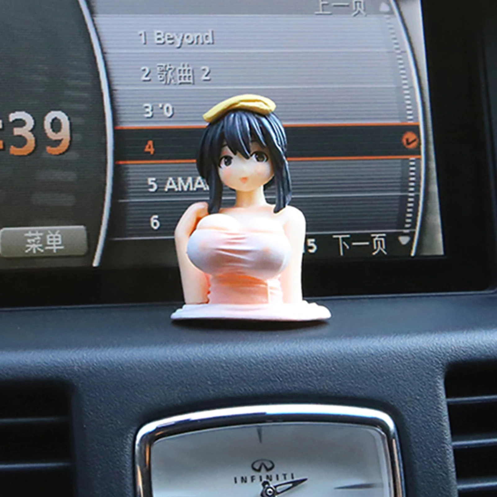 Car Trim Car Dashboard Trim New cute Chest Shake accessories Boutique Pink anime - £8.39 GBP