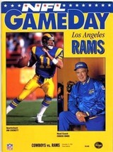 NFL Gameday Dallas Cowboys Los Angeles Rams 1992 Program Smith Aikman Haley - £17.40 GBP