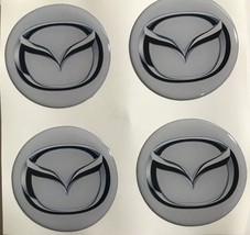4X50 MM Silikone Stickers Mazda domed for wheel rim center caps - £10.22 GBP