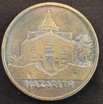 Nazareth (Holy Land) Church Iubilaeum A.D. 2000 45 mm Bronze Medal - £10.54 GBP