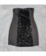 Kimcine Dress Womens M Black Strapless Sequin Design Above the Knee Length - £20.38 GBP