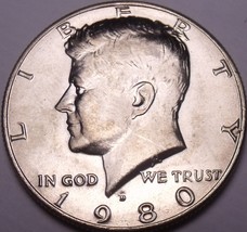 United States Unc 1980-D Kennedy Half Dollar~Free Shipping - $3.52