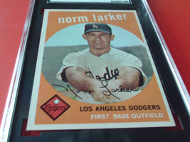 1959    Norm  Larker   # 107   Topps    Sgc  84   !! - £48.10 GBP