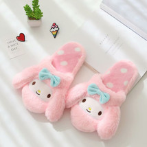 Women Slides Girl Cute Dog Plush Shoes Home Indoor Ladies Casual Animale Flats C - £19.38 GBP