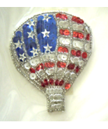 Vintage Silver American Air Balloon Sequin Applique Sew-On Sequined Patc... - $8.99