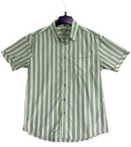 Kuhl Eluxur Men&#39;s Shirt Medium Short Sleeve Button Up Shirt Green Plaid Camp - £15.51 GBP