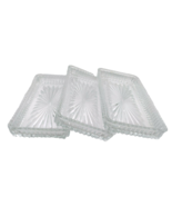 Glass Multi Use Starburst Design Dishes 7.5” L X 3.75” W X 1” H Set Of 3 - $25.70 CAD