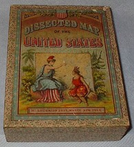 Antique McLoughlin Brothers Dissected Map of the United States - $95.00