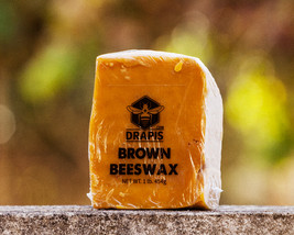 DrApis Brown Beeswax 454g (1 lb) bar raw &amp; unfiltered from beekeeper in Portugal - £11.00 GBP