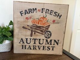 Farmhouse Decor Autumn Harvest Wall Plaque - $183.25 MXN