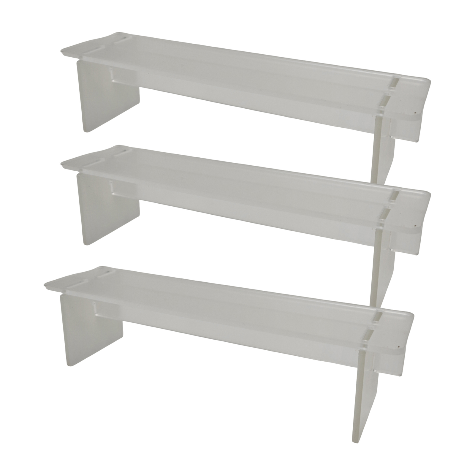 JINRAYOO Display stands 3 Sets Acrylic Display Risers，Clear Product Stand - $9.99