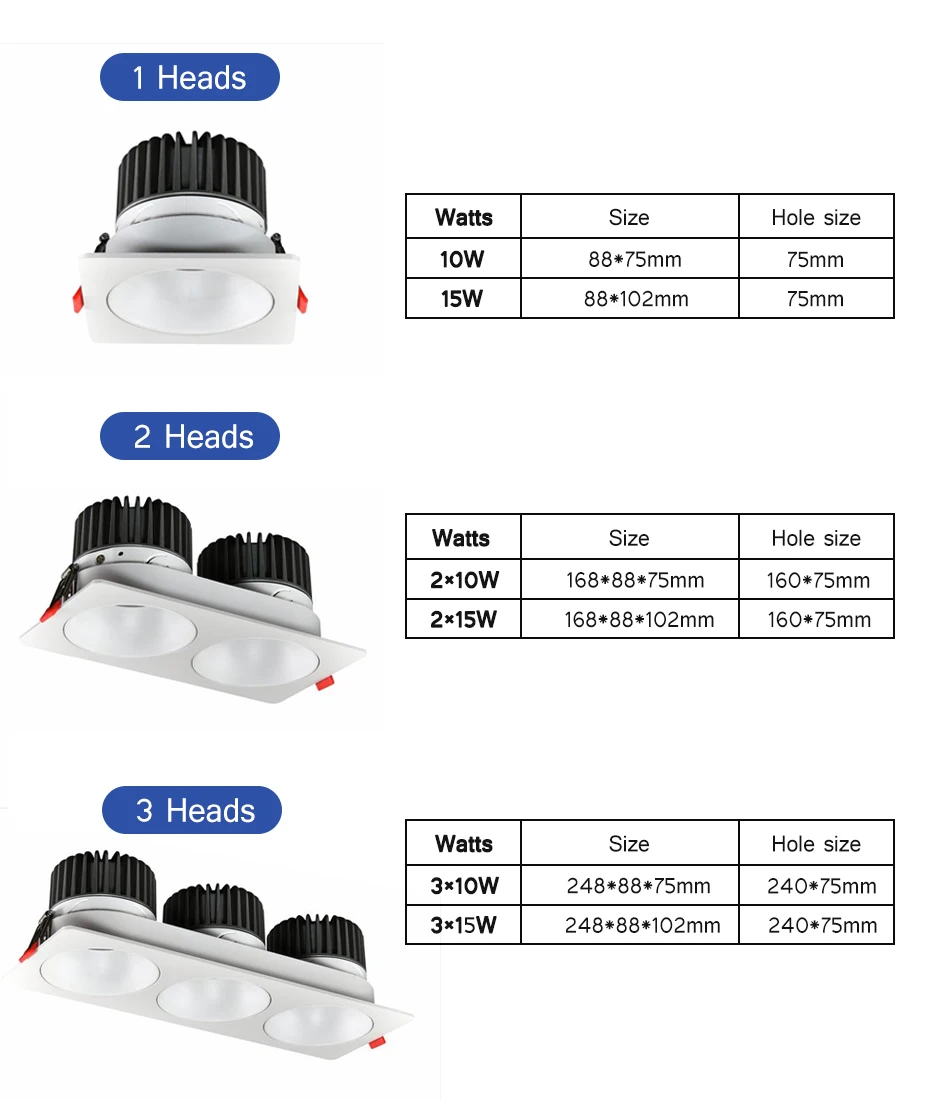 Led Downlight Spot Led Down Light 30W 20W LED Spotlight 220V 110V LED Recessed C - £143.26 GBP