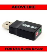 AUX 3.5mm to USB PnP Sound Card Device For Gigaware USB Audio Device - $7.91