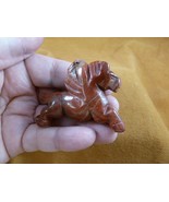 Y-PEG-RU-727) red Jasper PEGASUS flying wings mythical horse Figurine ca... - $24.02 CAD
