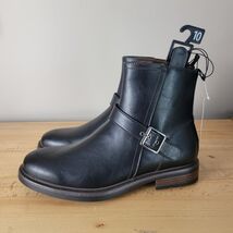 NEW George Men’s Zipper Black Ankle Boots Chukka 10 Medium Comfort Work ... - $33.65