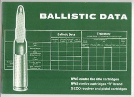 RWS ballistic data advertising booklet Dynamit Nobel ammunition vintage ... - $14.00