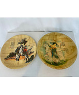 Bamboo Asian Plate Specialist Made In Taiwan Set of 2 Serving Bowl &amp; Plate - £30.86 GBP