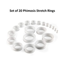 Phimosis Stretch Ring Set 20 Stretcher Rings Kit Resolve with Stretching US Ship - £23.58 GBP