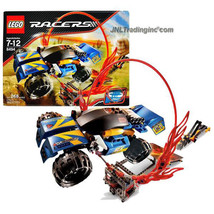 Year 2008 Lego Power Racers 8494 - RING OF FIRE with Slammer &amp; Ramp (268 Pcs) - £43.24 GBP