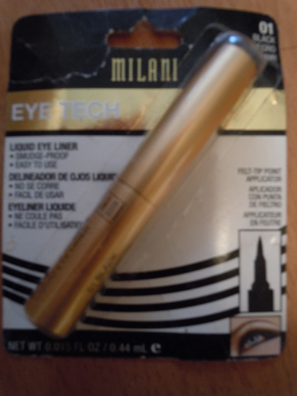 Milani Eye Tech Liquid Eye Liner 01 Black New In Pkg - $5.99