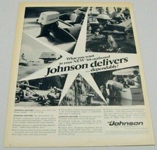 1968 Print Ad Johnson Outboard Motors Family Having Fun Fishing - £10.44 GBP