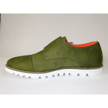Men Tayno Dressy Casual Soft Suede Comfortable Double Buckle #Freshman Green image 5