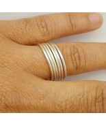 Simple Stacking Ring Sterling Silver, Set Of 7 Rings, Stackable Minimali... - £22.01 GBP