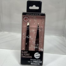 Japonesque Luxe Brow Kit Point &amp; Slant Tweezers Precise Gift Set - £4.20 GBP