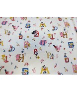 RARE Vtg Walt Disney Productions Fabric Mickey Minnie Mouse Bambi Dumbo ... - $60.00