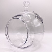 Hanging Standing Terrarium Round Clear Plastic For Air Plant Candle Deco... - £11.21 GBP