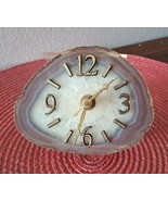 Crystal Agate Slice Desk/Shelve/Table/Mantle Clock Slab Gemstone  - $32.00